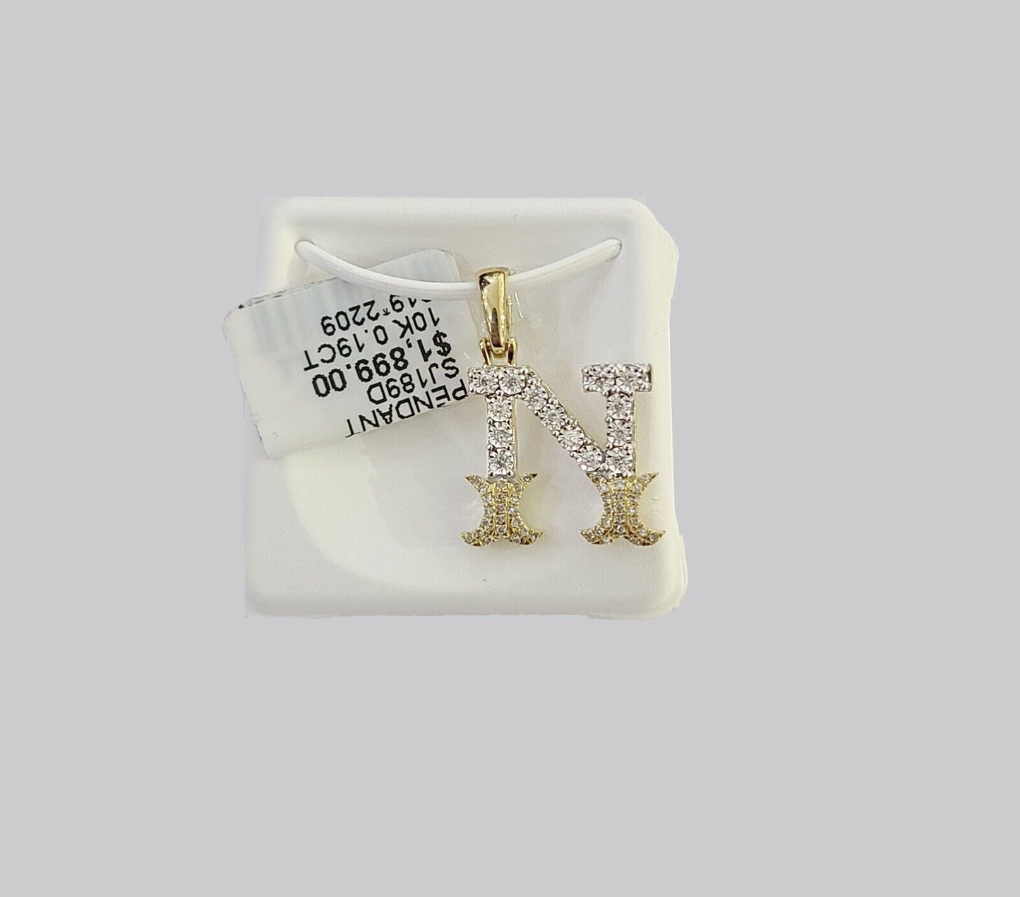 10k Real Yellow Gold Genuine Diamond Initial A - Z Alphabet Charm Letters Pendent - Reva Jeweler