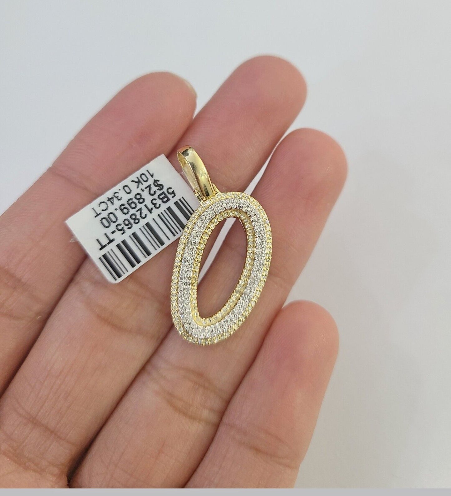 10k Real Yellow Gold Genuine Diamond Initial A - Z Alphabet Charm Pendent - Reva Jeweler