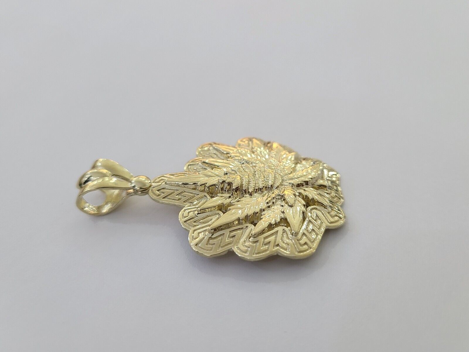 10K Real Yellow Gold Marijuana Leaf Charm Pendant High Weed Gold 10kt - Reva Jeweler