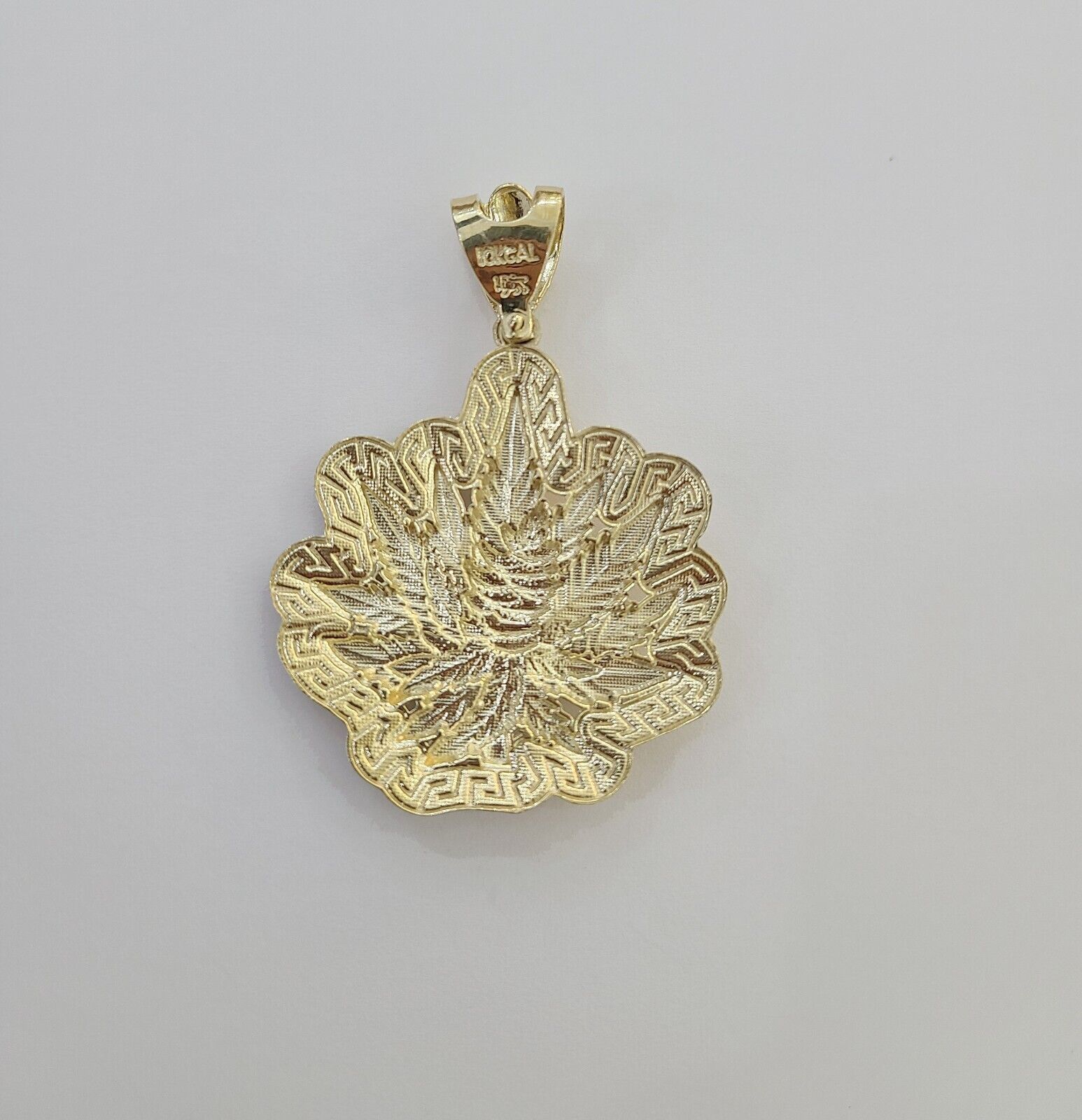 10K Real Yellow Gold Marijuana Leaf Charm Pendant High Weed Gold 10kt - Reva Jeweler