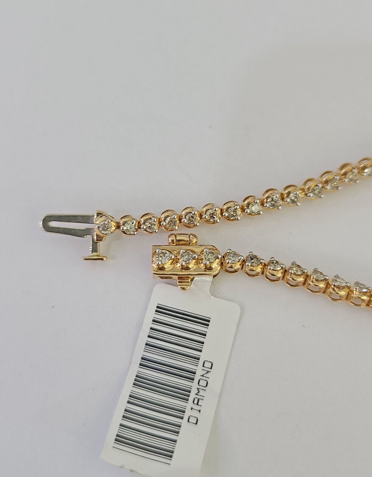 10K Rose Gold Diamond Bracelet Women Ladies 7" REAL Genuine Gold - GoldenlinQ