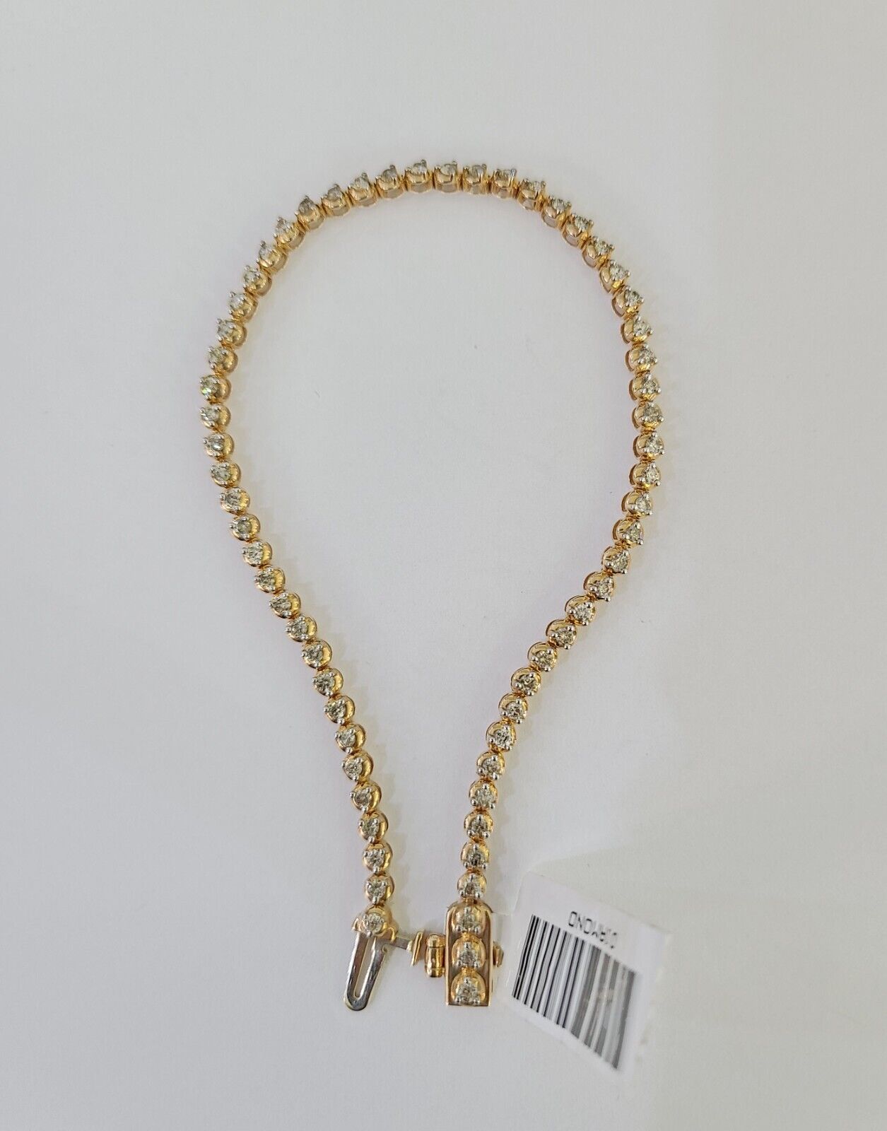 10K Rose Gold Diamond Bracelet Women Ladies 7" REAL Genuine Gold - GoldenlinQ