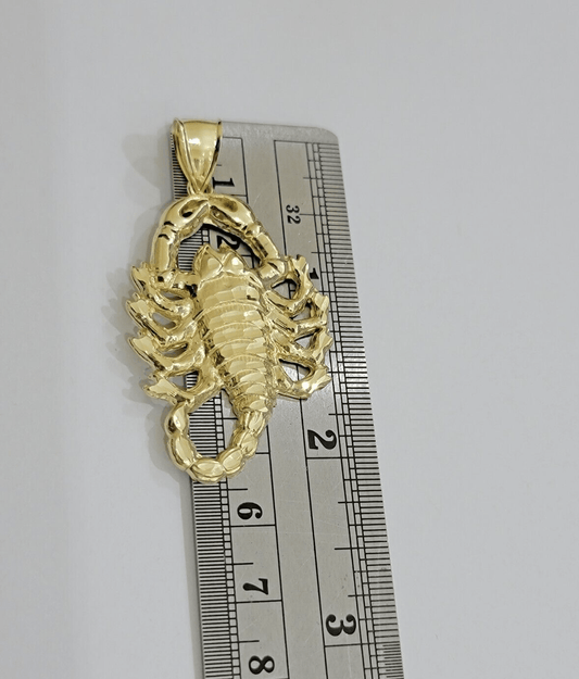 10k Scorpio Charm Pendant Men's Real 10kt Yellow Gold For Chain & Necklace SALE - Reva Jeweler