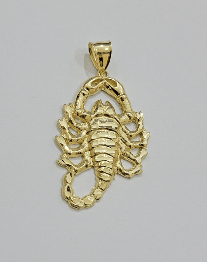 10k Scorpio Charm Pendant Men's Real 10kt Yellow Gold For Chain & Necklace SALE - Reva Jeweler