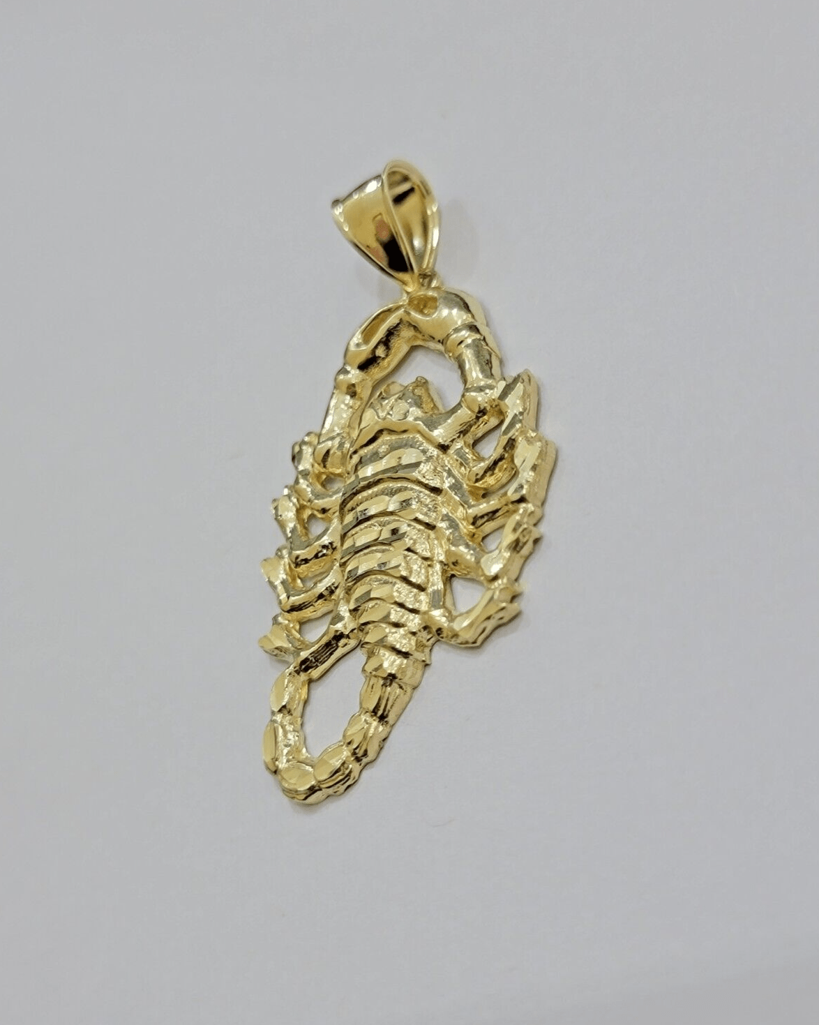 10k Scorpio Charm Pendant Men's Real 10kt Yellow Gold For Chain & Necklace SALE - Reva Jeweler