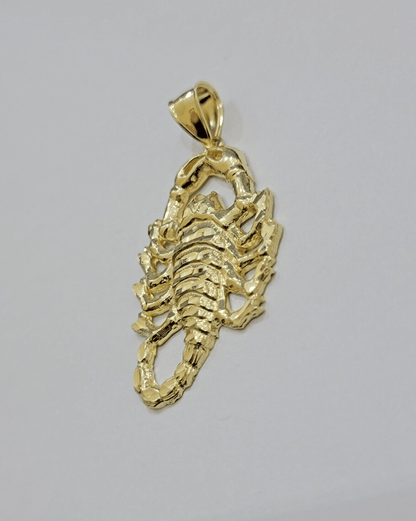 10k Scorpio Charm Pendant Men's Real 10kt Yellow Gold For Chain & Necklace SALE - Reva Jeweler