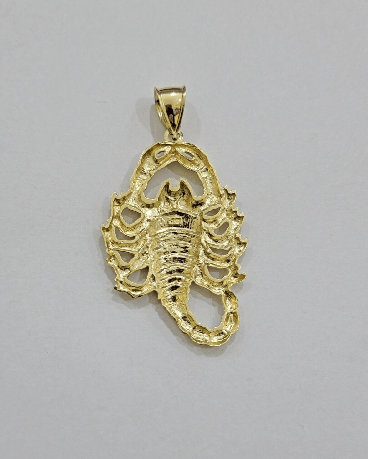 10k Scorpio Charm Pendant Men's Real 10kt Yellow Gold For Chain & Necklace SALE - Reva Jeweler