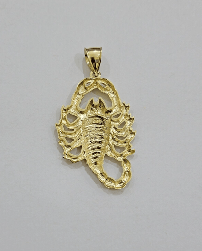 10k Scorpio Charm Pendant Men's Real 10kt Yellow Gold For Chain & Necklace SALE - Reva Jeweler