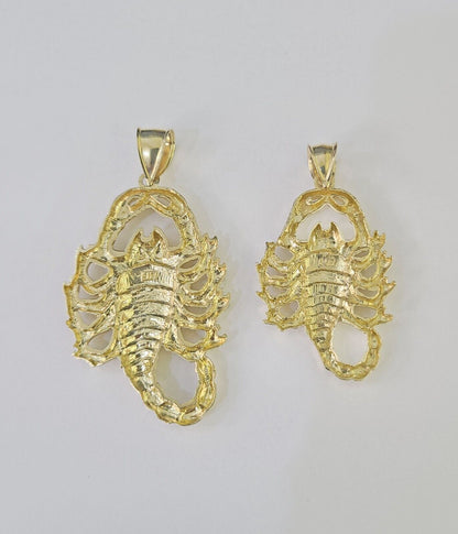 10K Scorpion Charm Yellow Gold Real Pendant Genuine Zodiac Sign - GoldenlinQ