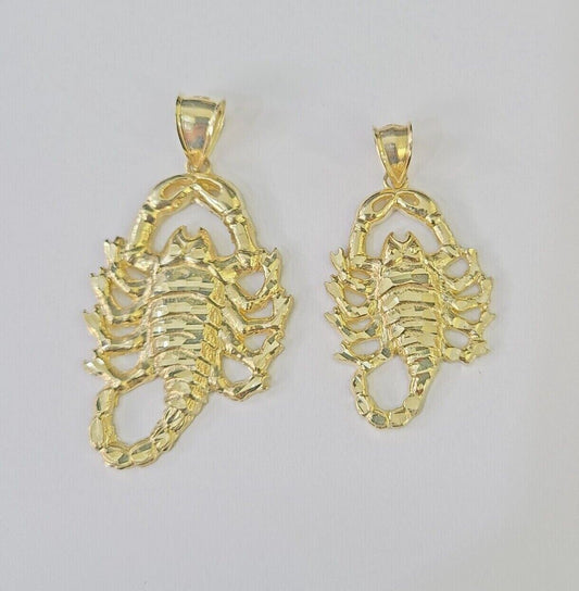 10K Scorpion Charm Yellow Gold Real Pendant Genuine Zodiac Sign - GoldenlinQ