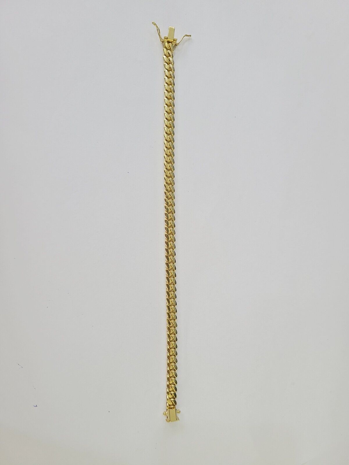 10k Solid Miami Cuban Link Bracelet 6mm 8" Box Lock 10kt Yellow Gold Real - GoldenlinQ
