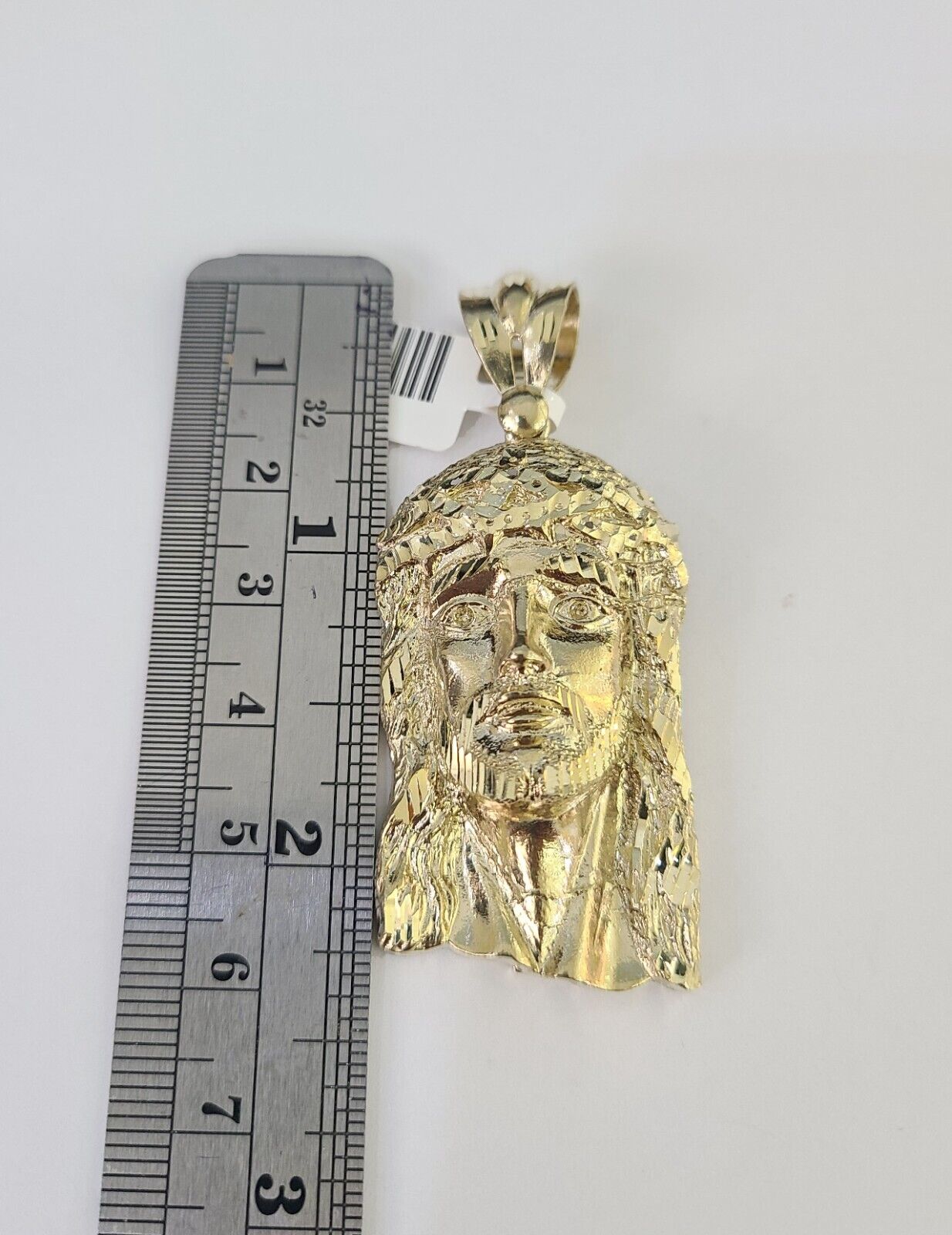 10k Solid Rope Chain Jesus Head Charm Set 4mm 20" - 28" Necklace Gold Yellow - Reva Jeweler