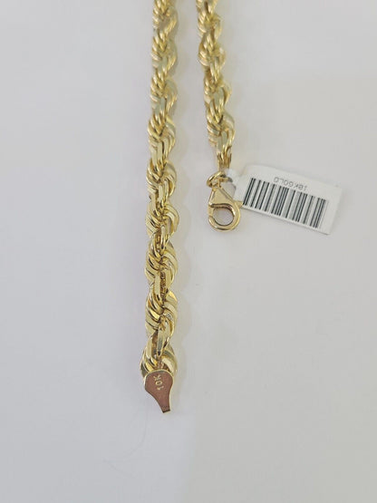10k Solid Rope Chain Lion Pendant Necklace 7mm 20" - 30" SET Charm Real - GoldenlinQ