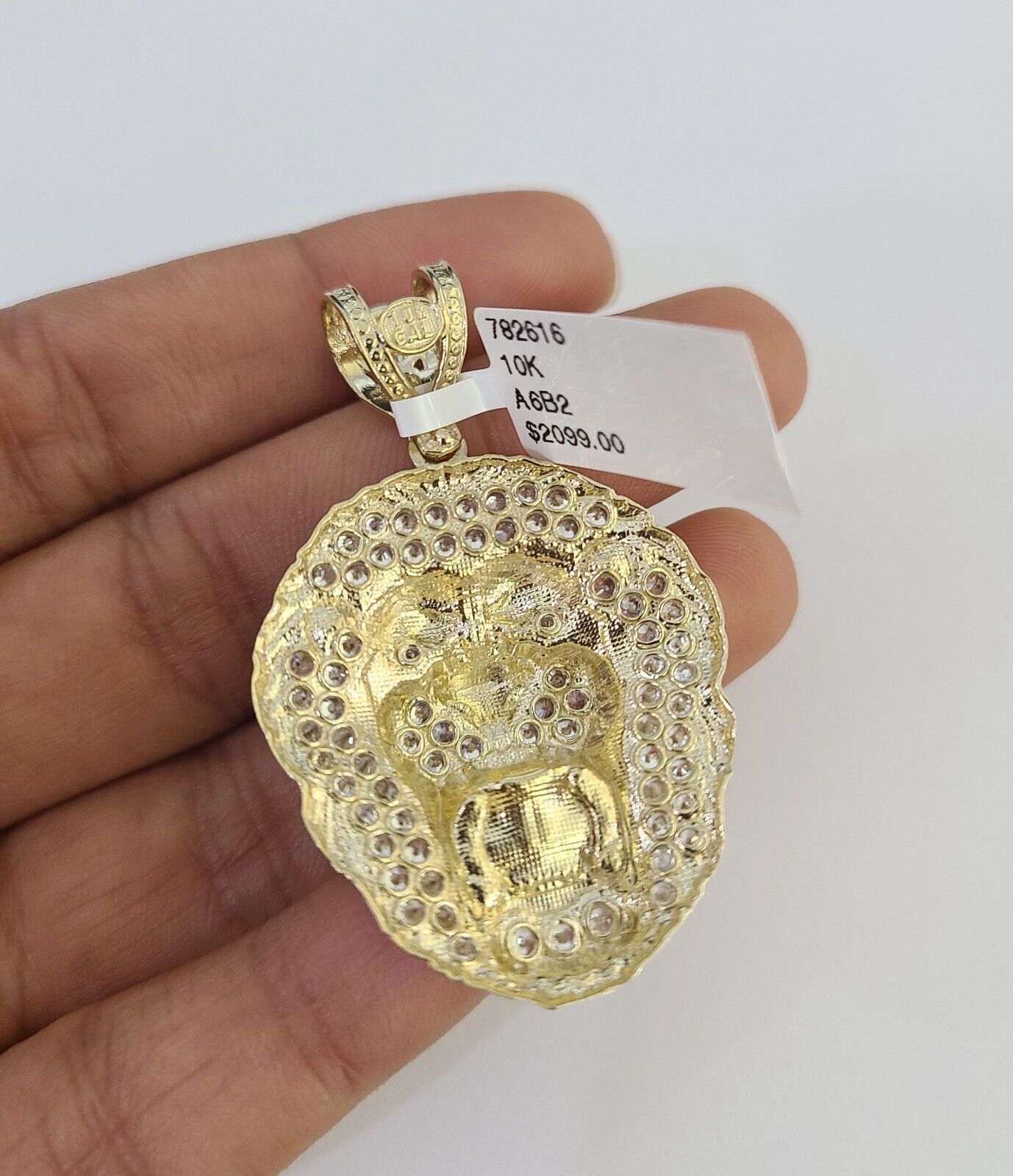 10k Solid Rope Chain Roaring Lion Charm Set 4mm 20" - 28" Necklace Gold Yellow - Reva Jeweler