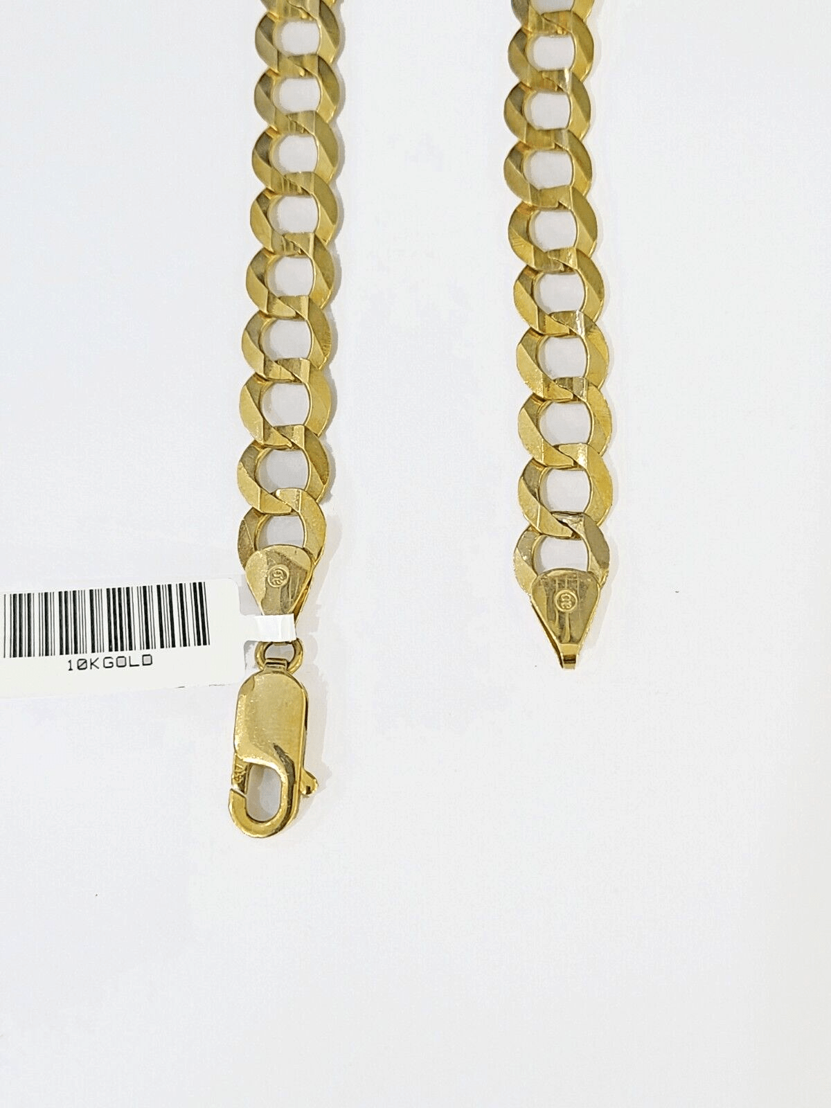 10k Solid Yellow Cuban Curb Link Bracelet Gold 8mm 8 Inches Men Women Real - Reva Jeweler