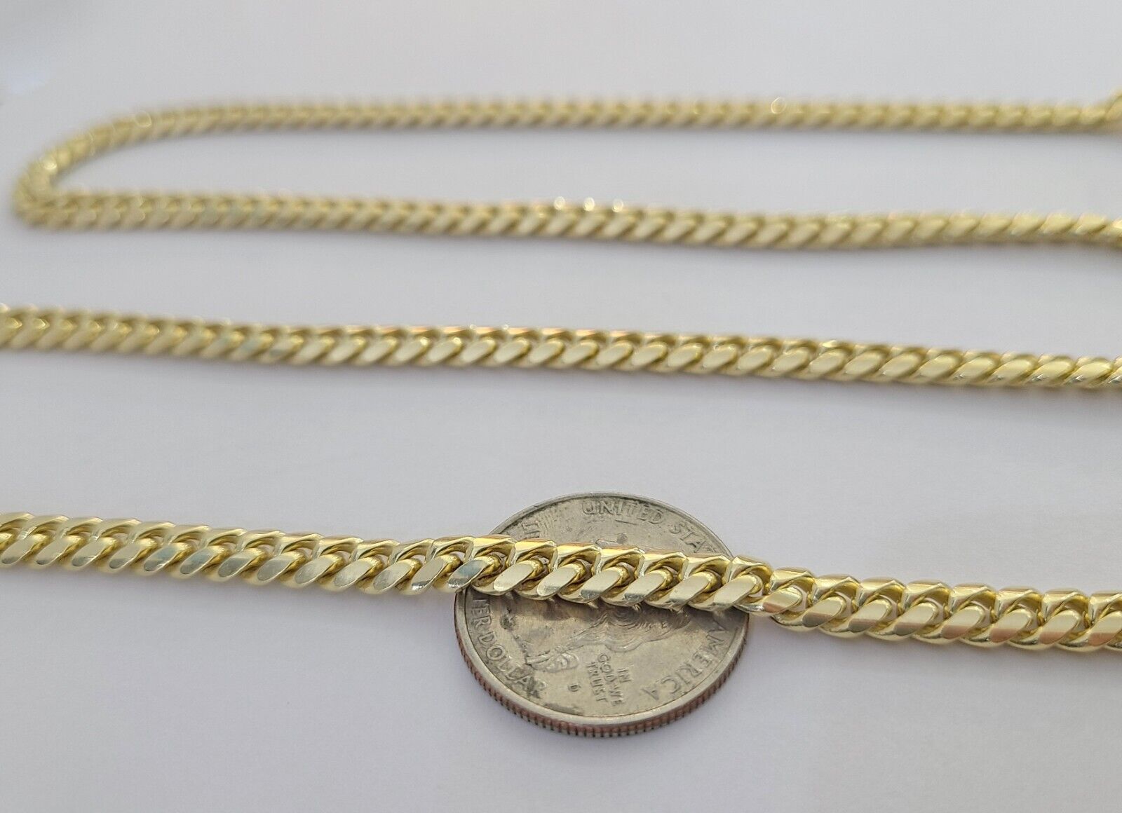 10K Solid Yellow Gold 6mm Miami Cuban Link Chain Necklace 24" Inch 10Kt - Reva Jeweler