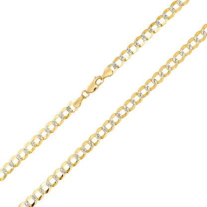 10K Solid Yellow Gold Cuban Curb Chain 12mm Diamond Cut Necklace 30'' Inches - GoldenlinQ
