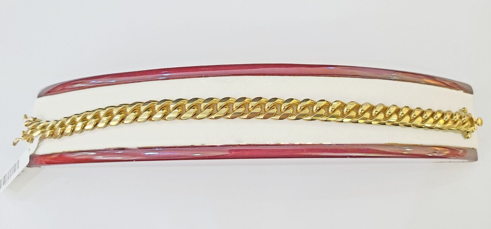 10k Solid Yellow Gold Miami Cuban Bracelet Size 8.5mm 8inches Men Women - Reva Jeweler