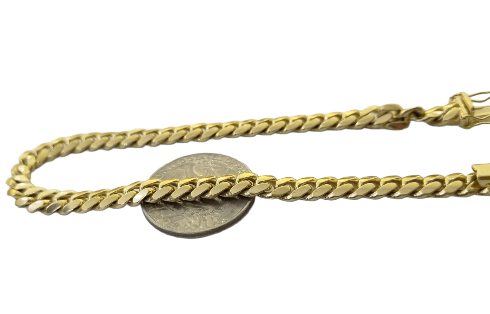 10k Solid Yellow Gold Miami Cuban Link Bracelet 6mm 8" Inch Real 10Kt Men Women - GoldenlinQ