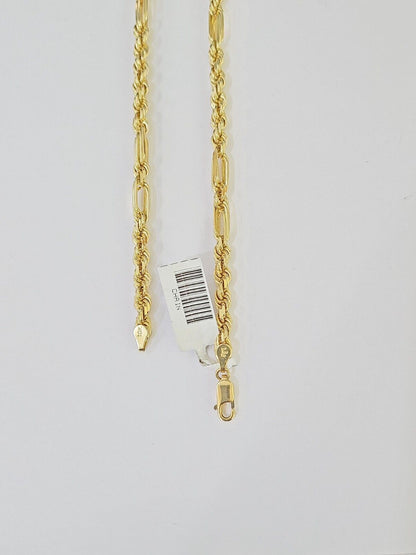 10k Solid Yellow Gold Milano Rope chain 4mm 26Inches Genuine Necklace - Reva Jeweler