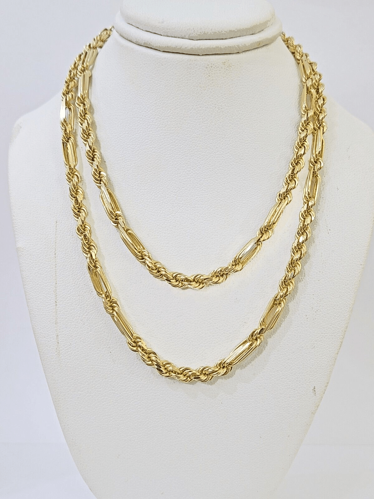 10k Solid Yellow Gold Milano Rope chain 4mm 26Inches Genuine Necklace - Reva Jeweler
