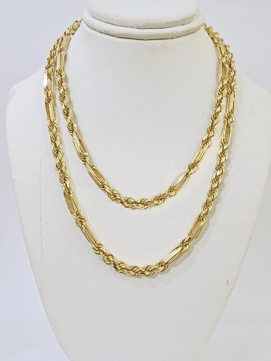 10k Solid Yellow Gold Milano Rope chain 4mm 26Inches Genuine Necklace - Reva Jeweler