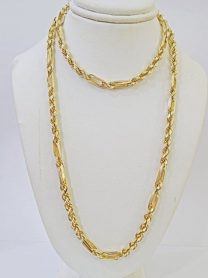 10k Solid Yellow Gold Milano Rope chain 4mm 26Inches Genuine Necklace - Reva Jeweler