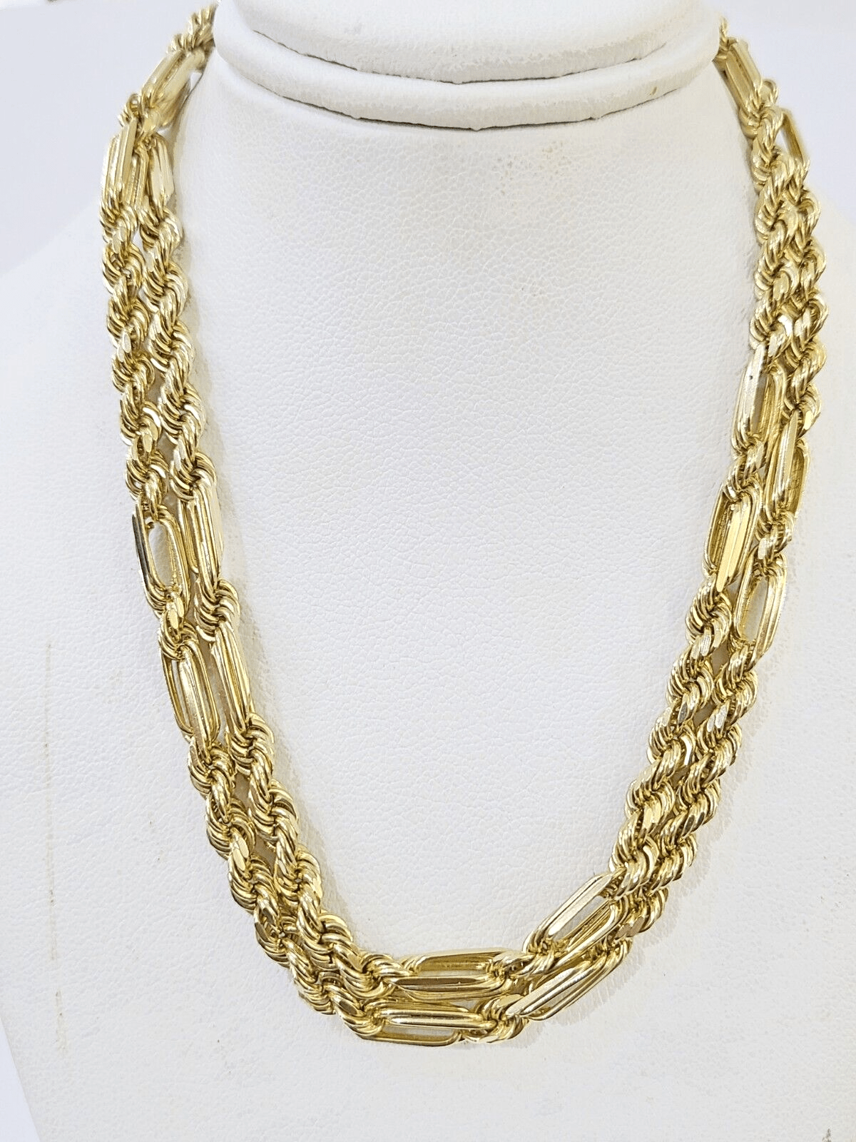 10k Solid Yellow Gold Milano Rope chain 4mm 26Inches Genuine Necklace - Reva Jeweler