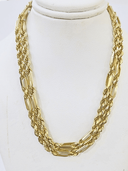 10k Solid Yellow Gold Milano Rope chain 4mm 26Inches Genuine Necklace - Reva Jeweler