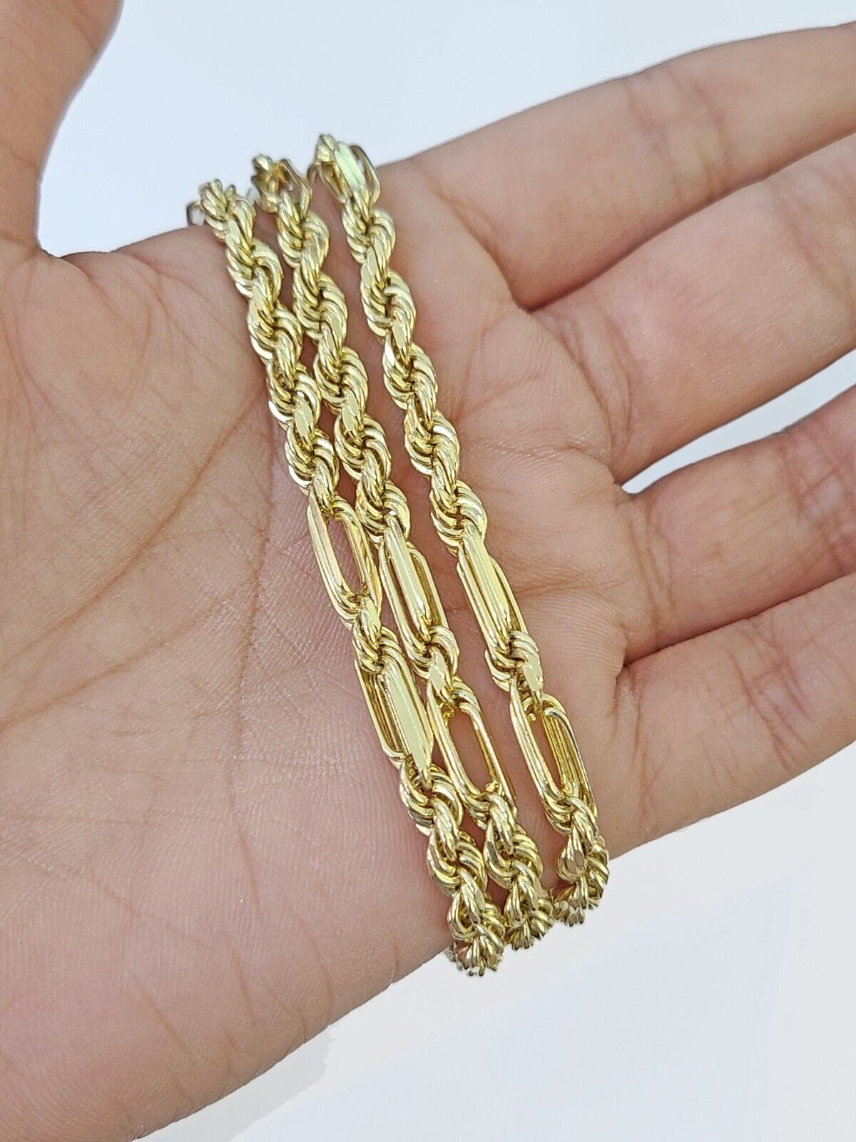 10k Solid Yellow Gold Milano Rope chain 4mm 26Inches Genuine Necklace - Reva Jeweler