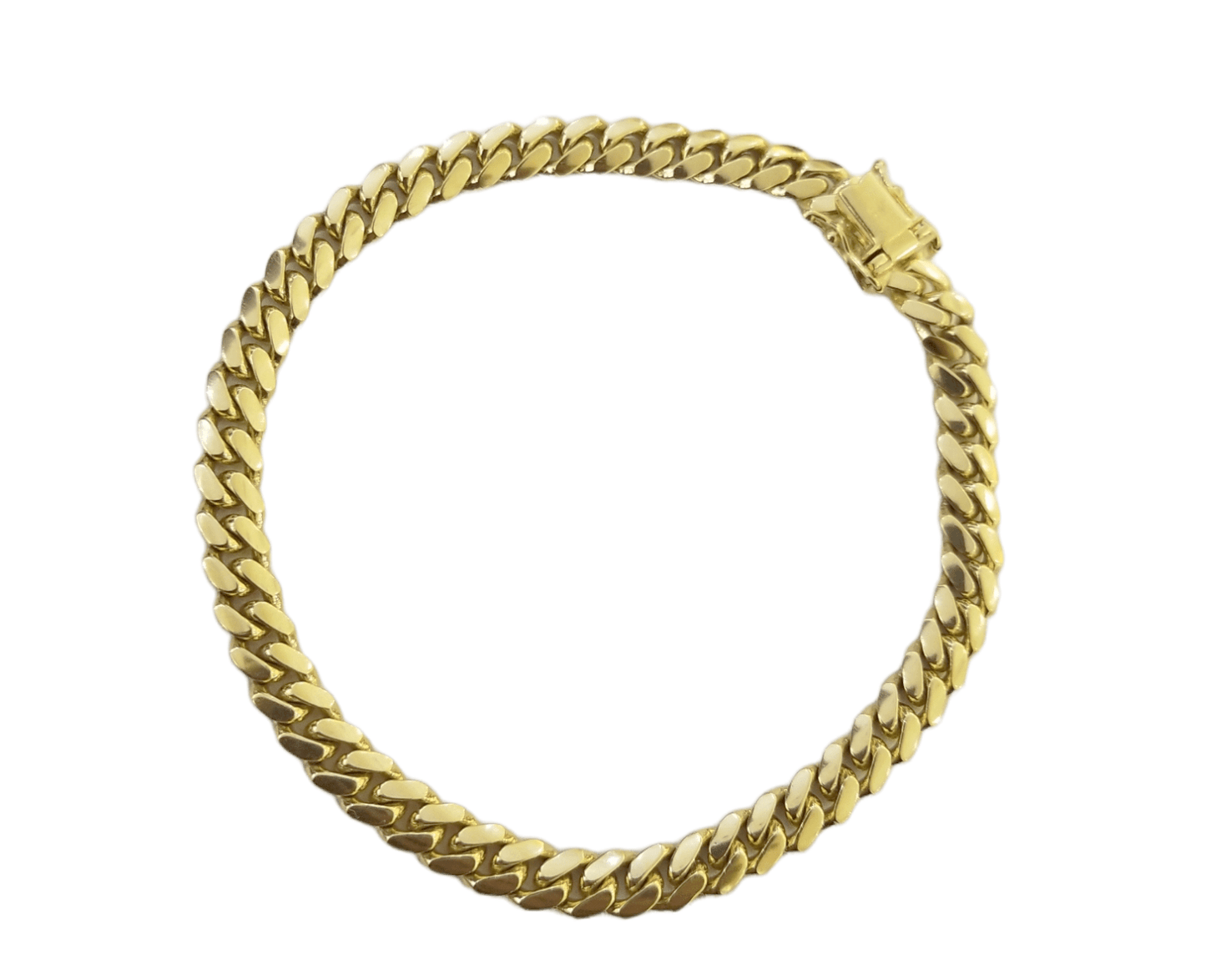 10k Solid Yellow Miami Cuban Link Bracelet 6mm 9" Inch Real 10Kt - Reva Jeweler