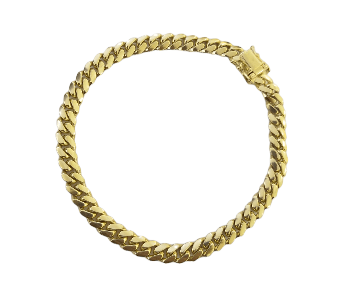 10k Solid Yellow Miami Cuban Link Bracelet 6mm 9" Inch Real 10Kt - Reva Jeweler