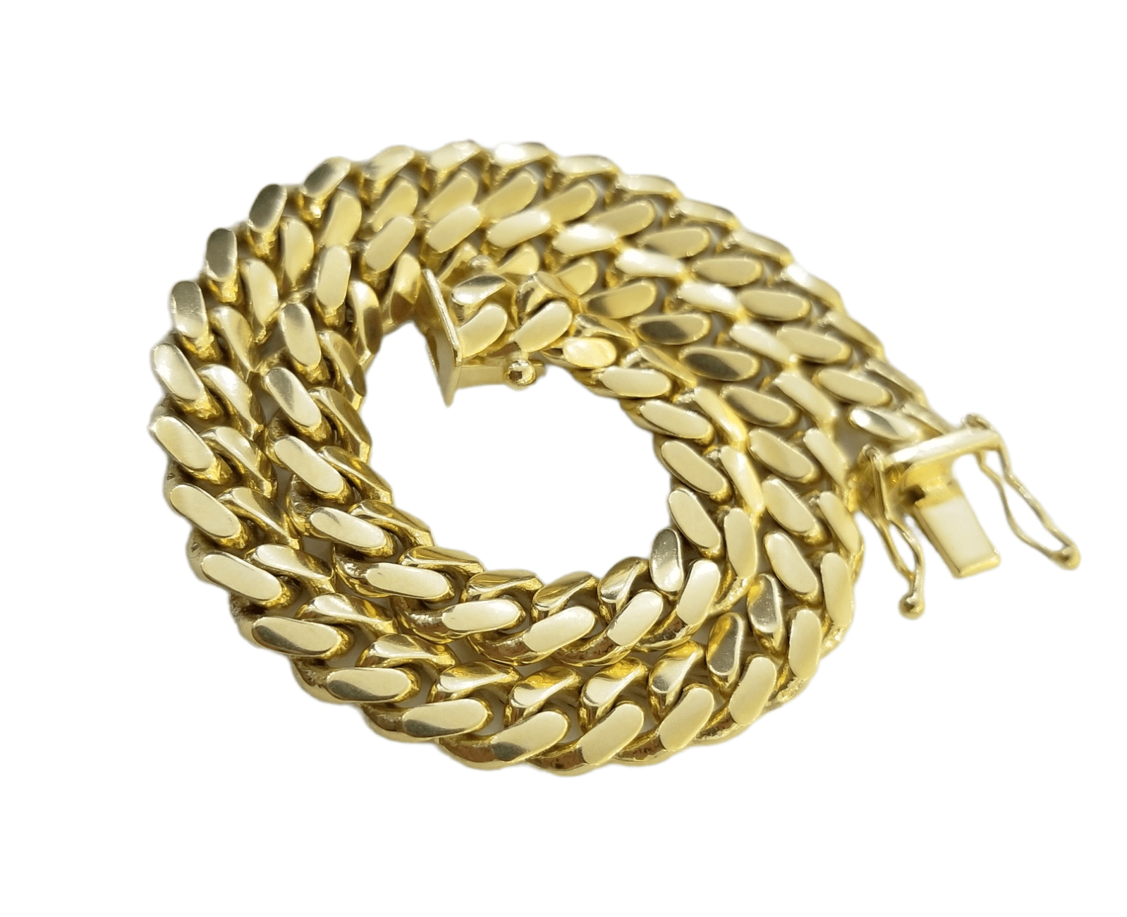 10k Solid Yellow Miami Cuban Link Bracelet 6mm 9" Inch Real 10Kt - Reva Jeweler