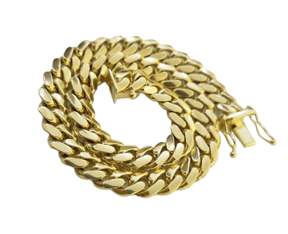 10k Solid Yellow Miami Cuban Link Bracelet 6mm 9" Inch Real 10Kt - Reva Jeweler