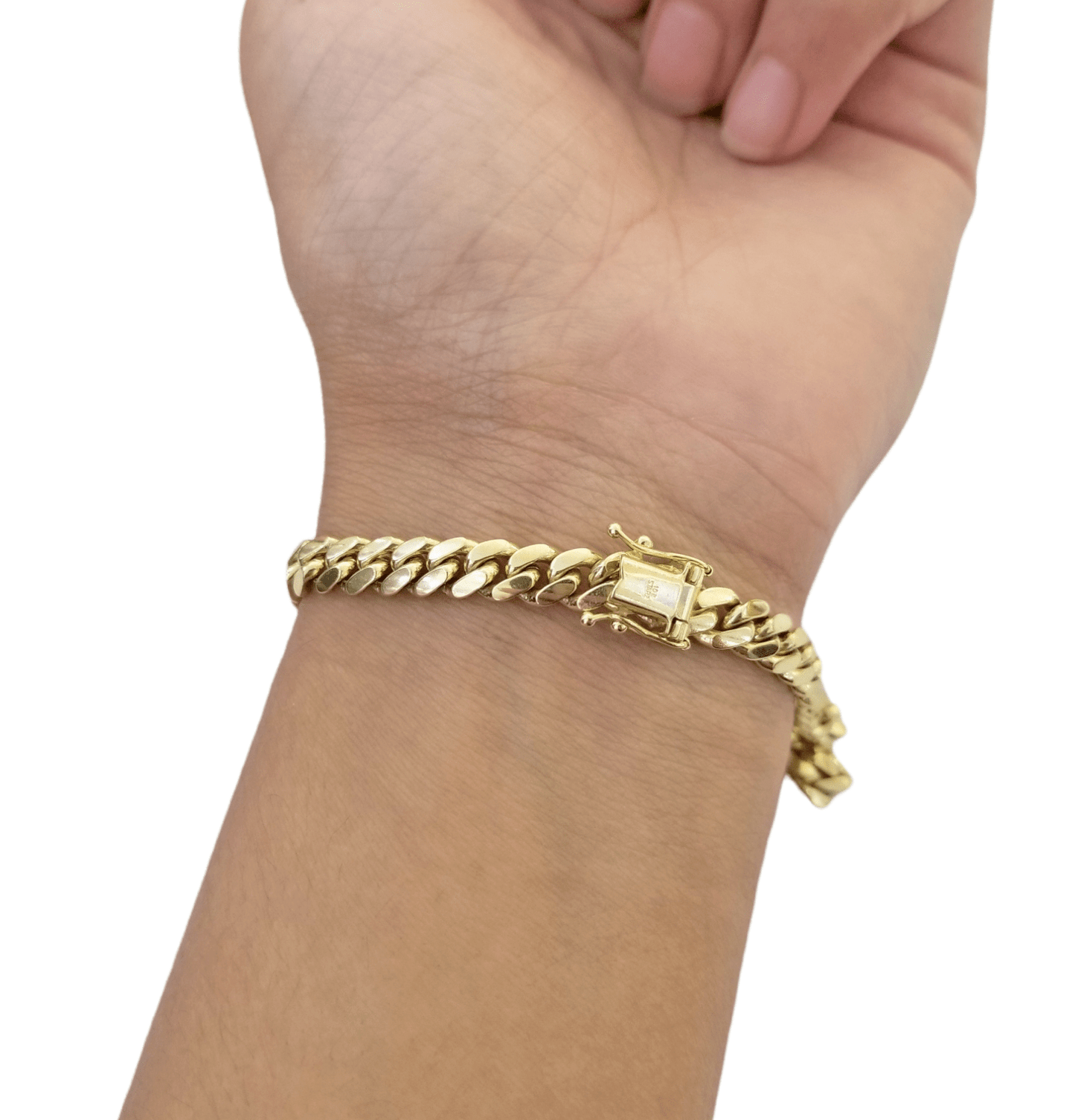 10k Solid Yellow Miami Cuban Link Bracelet 6mm 9" Inch Real 10Kt - Reva Jeweler