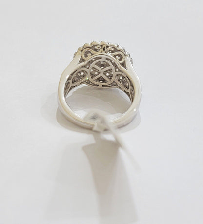 10k White Gold Diamond Ring Ladies 2CT Wedding Engagement Women Solid Band REAL - Reva Jeweler