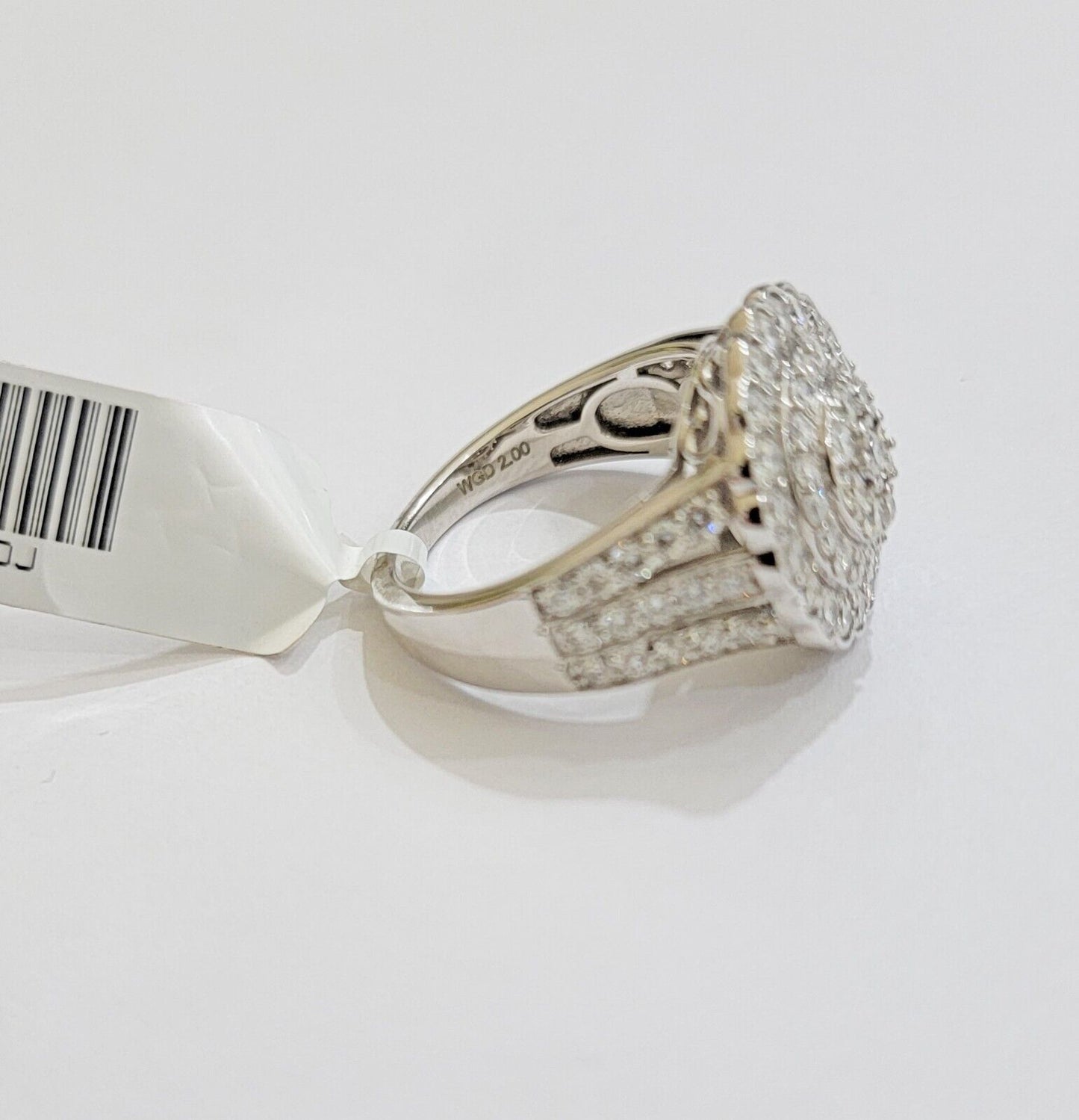 10k White Gold Diamond Ring Ladies 2CT Wedding Engagement Women Solid Band REAL - Reva Jeweler