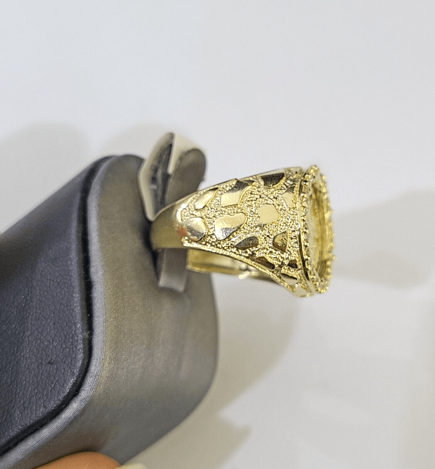 10k Yellow Gold 50 Pesos CZ Ring 1947 Mexico/Mexican Ring - Reva Jeweler
