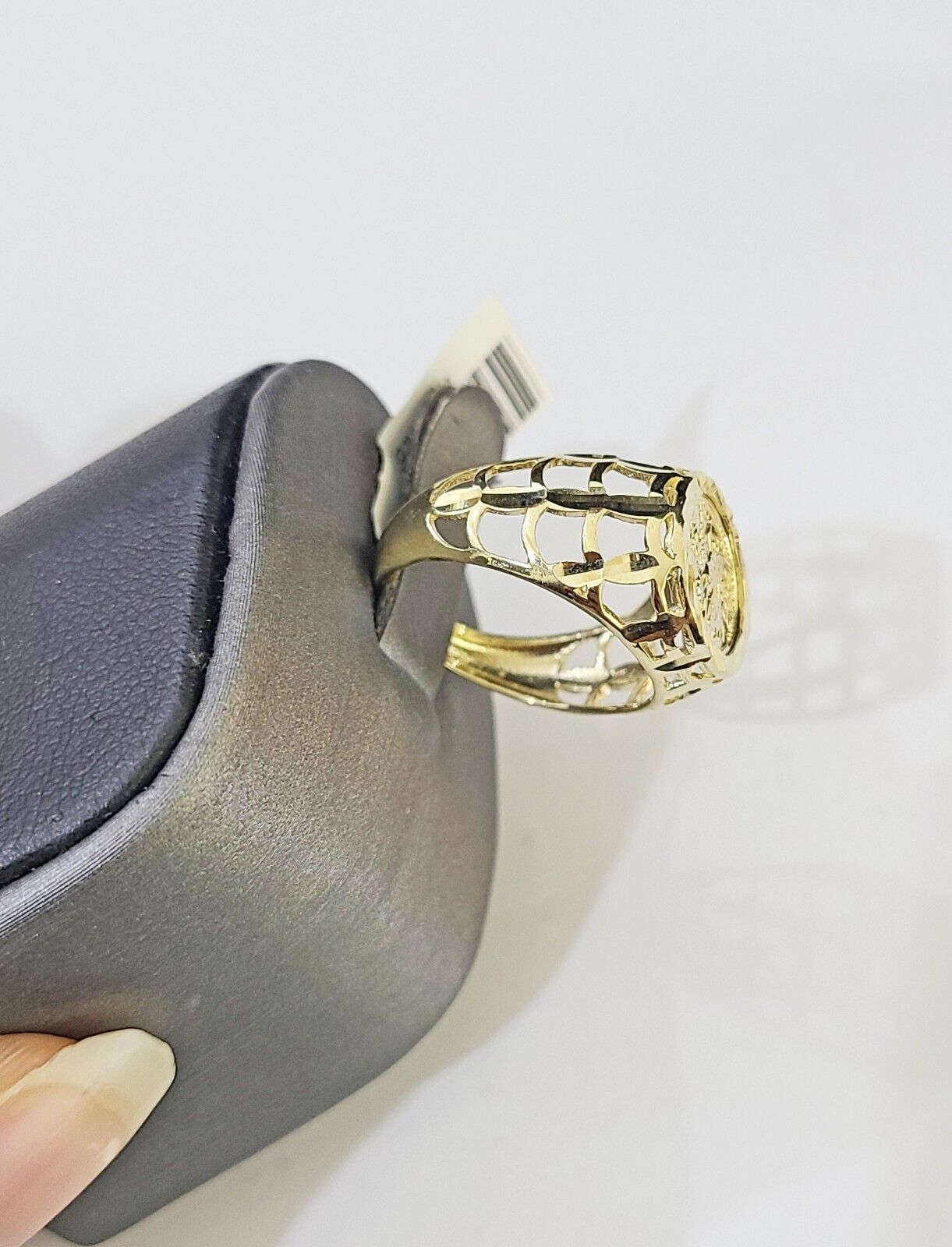 10k Yellow Gold 50 Pesos Ring 1947 Mexico/Mexican Ring - Reva Jeweler