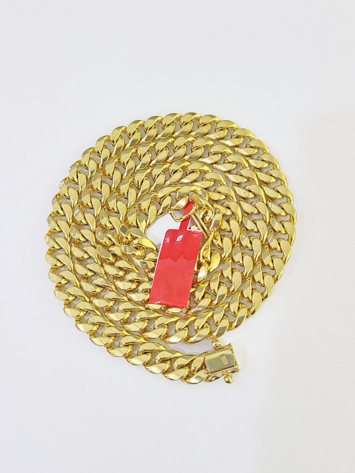 10k Yellow Gold 8mm Miami Cuban Link Chain Necklace 20 - 28 Inches Real - GoldenlinQ