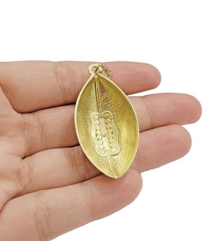 10k Yellow Gold American Football Charm Miami Cuban Chain 4mm 18 Inch Necklace - Reva Jeweler
