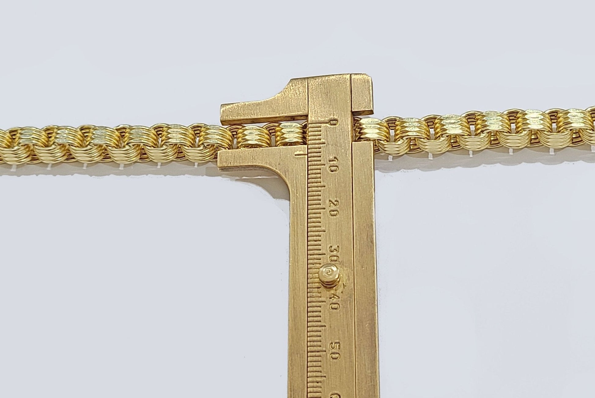 10k Yellow Gold Box Byzantine Chain 7mm 22" inch Unisex Real 10kt Necklace Men's - Reva Jeweler