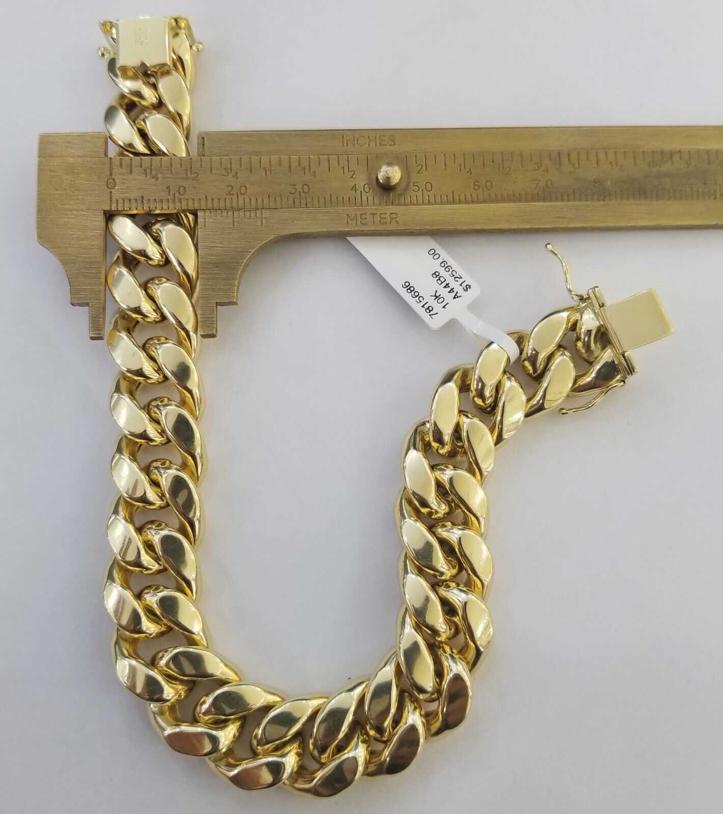 10K Yellow Gold Bracelet 15mm Miami Cuban Link 8.5" Real 10kt Gold Thick mens - Reva Jeweler