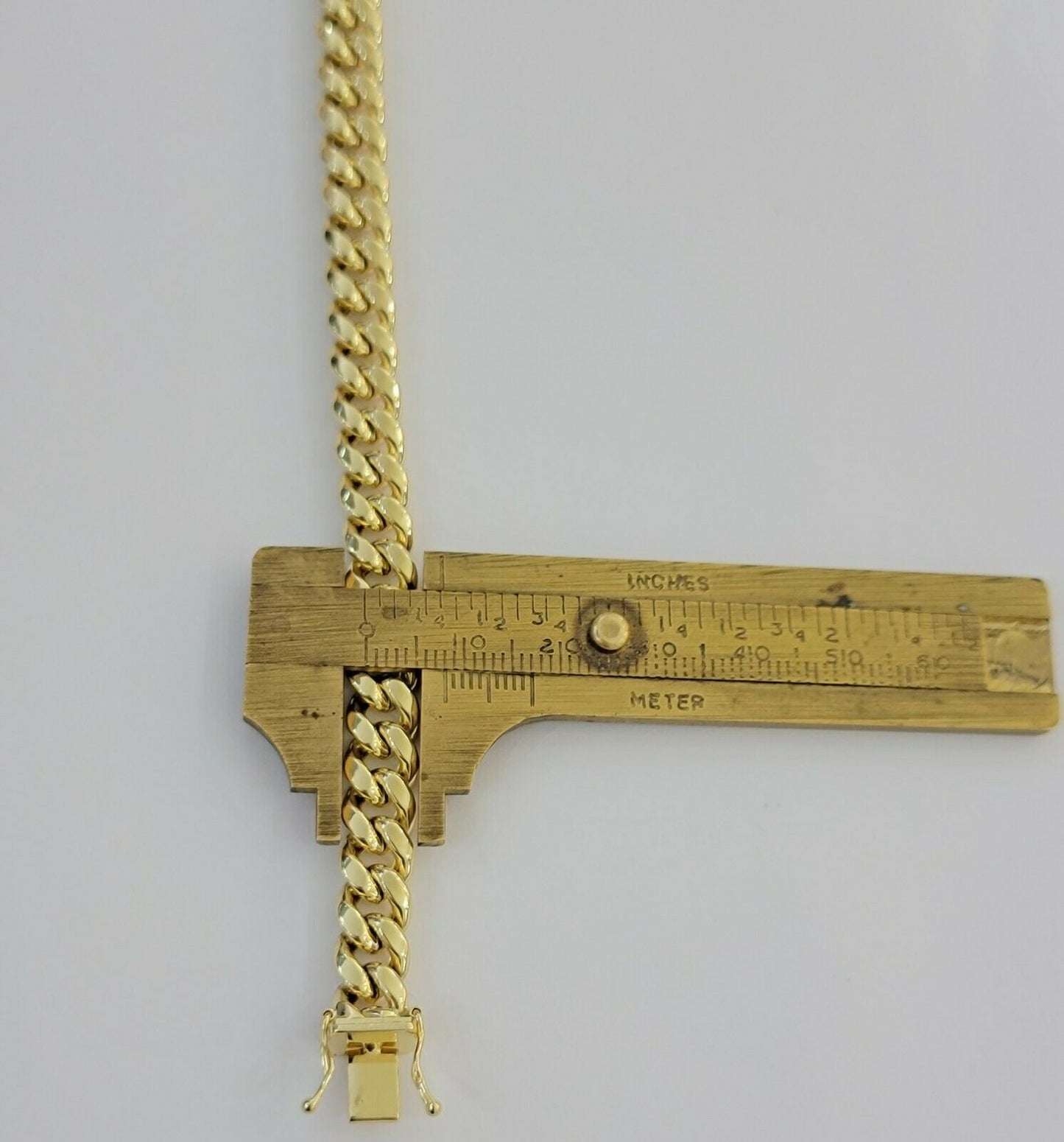 10k Yellow Gold Bracelet Miami Cuban Link 7.5" 8mm REAL 10 kt men &Women, STRONG - Reva Jeweler