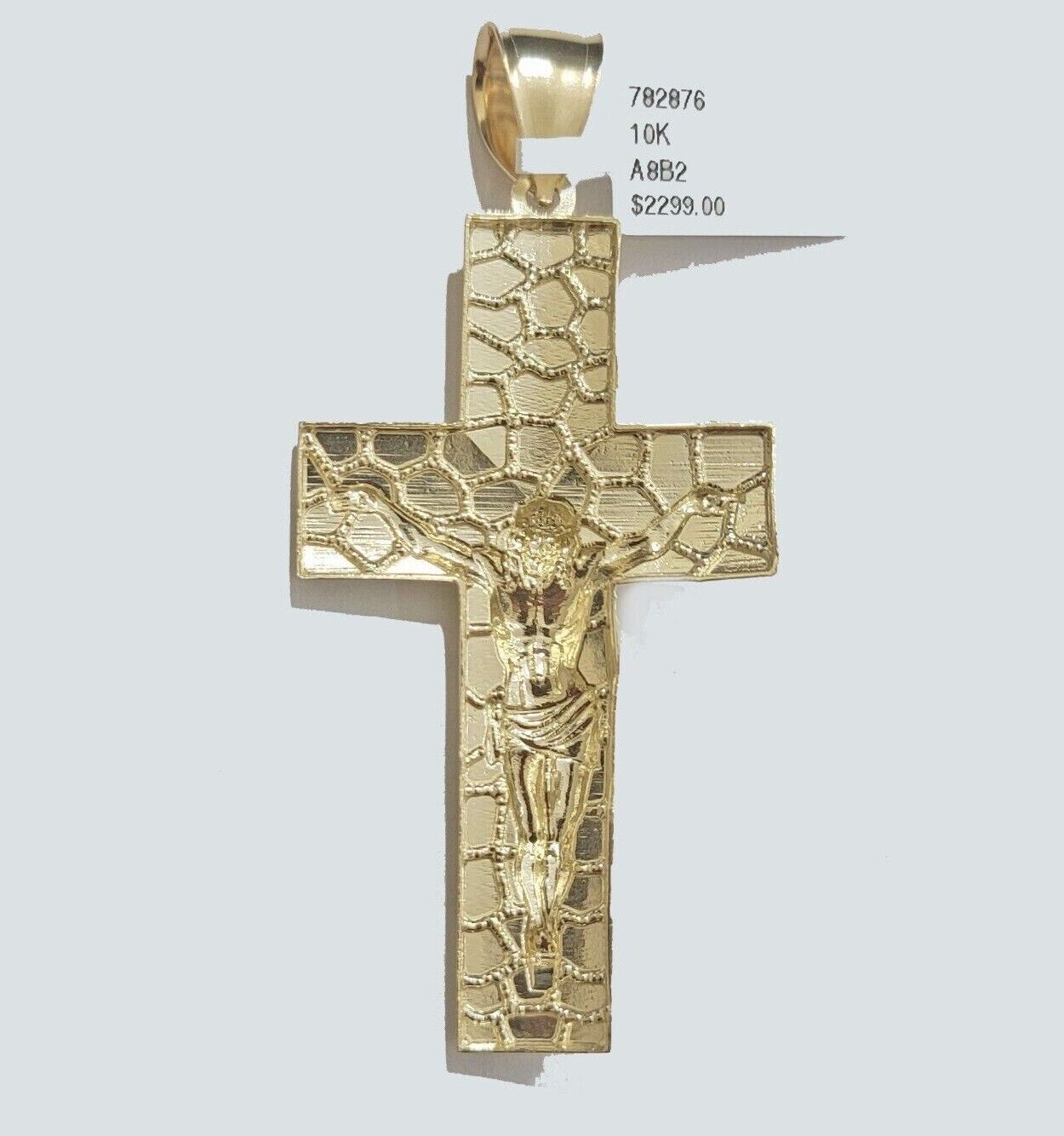 10k Yellow Gold Byzantine Chain Pendant Set REAL 10K 4mm Necklace Charm For Mens - Reva Jeweler