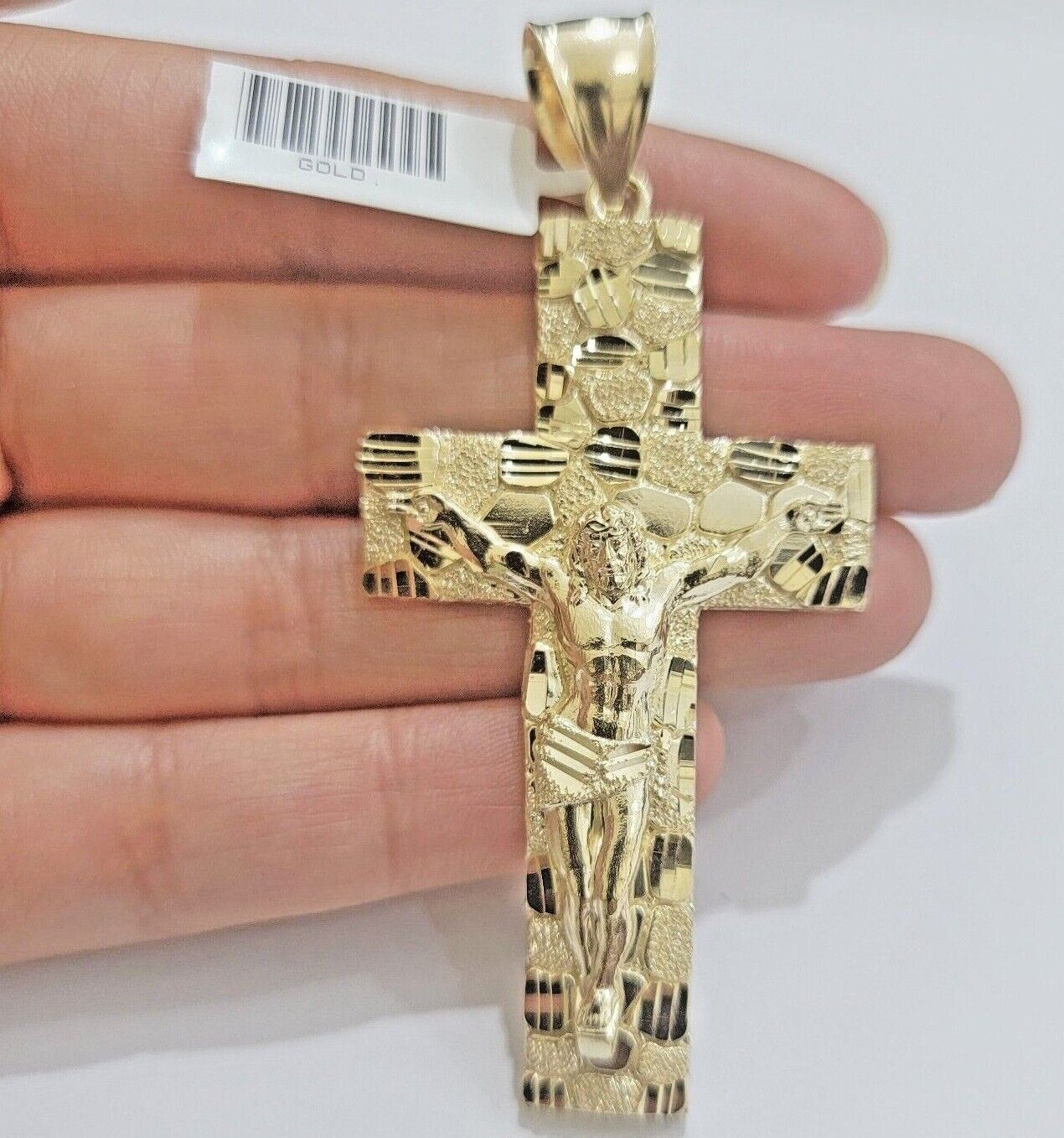 10k Yellow Gold Byzantine Chain Pendant Set REAL 10K 4mm Necklace Charm For Mens - Reva Jeweler