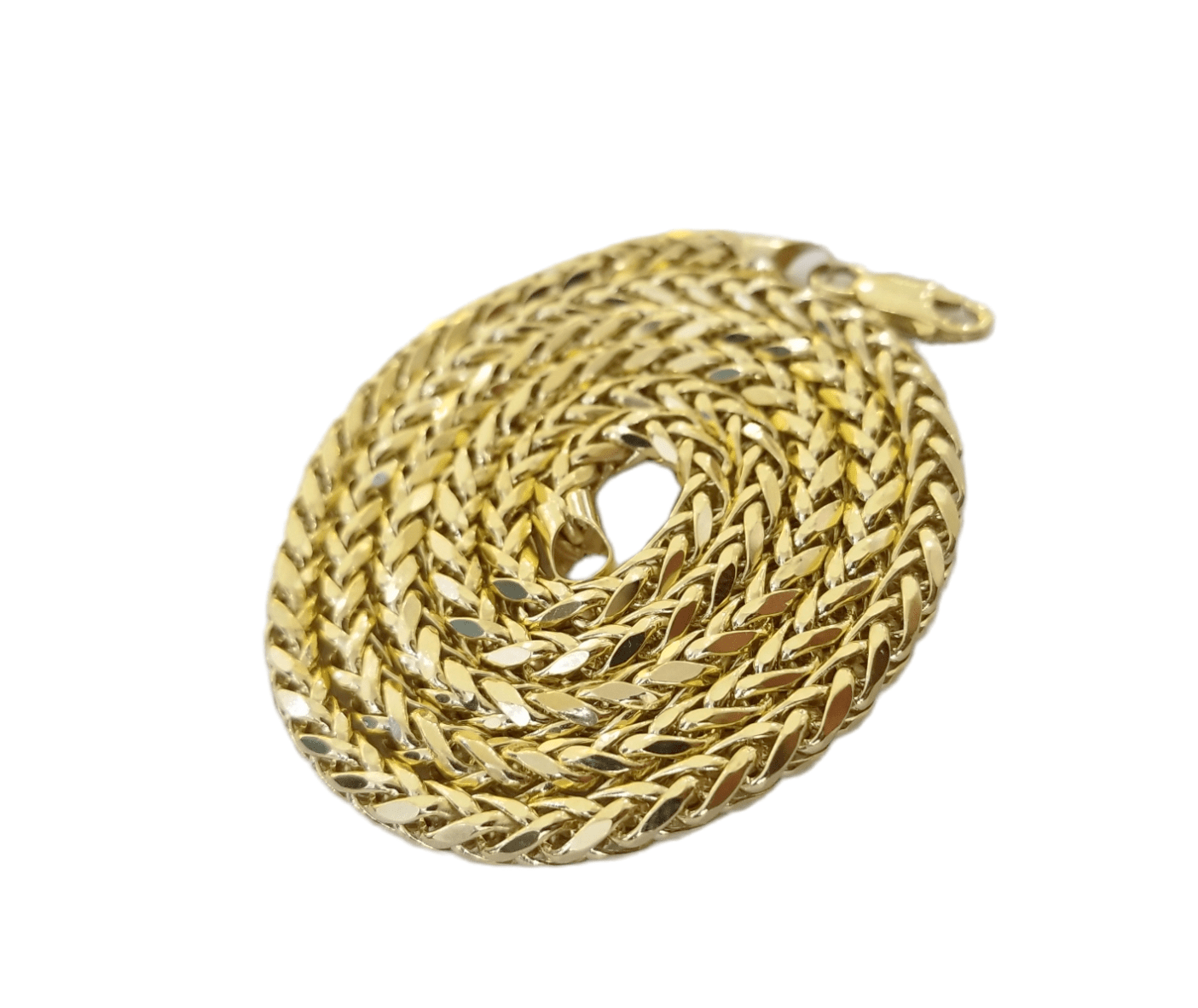 10k Yellow Gold Card Game Pendent 4mm Palm Chain 22" Inch Necklace - Reva Jeweler