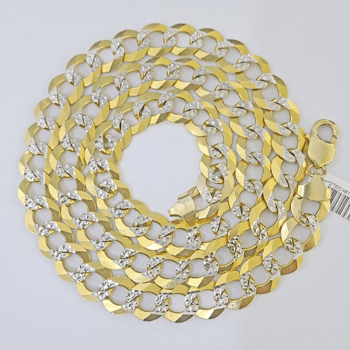 10k Yellow Gold chain Cuban Curb Link Solid Necklace REAL 12mm 20" - 30" DISCOUNT - Reva Jeweler
