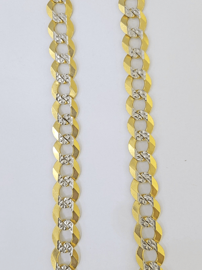 10k Yellow Gold chain Cuban Curb Link Solid Necklace REAL 12mm 20" - 30" DISCOUNT - Reva Jeweler