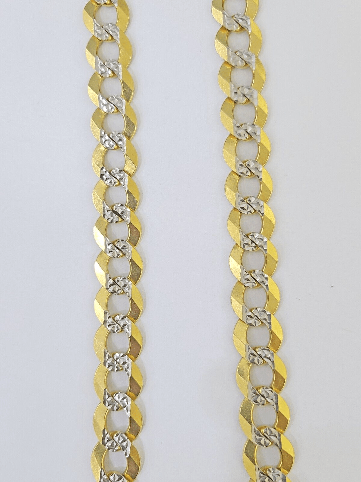 10k Yellow Gold chain Solid Necklace Cuban Curb Link REAL 12mm 20 - 30 Inch Mens - Reva Jeweler
